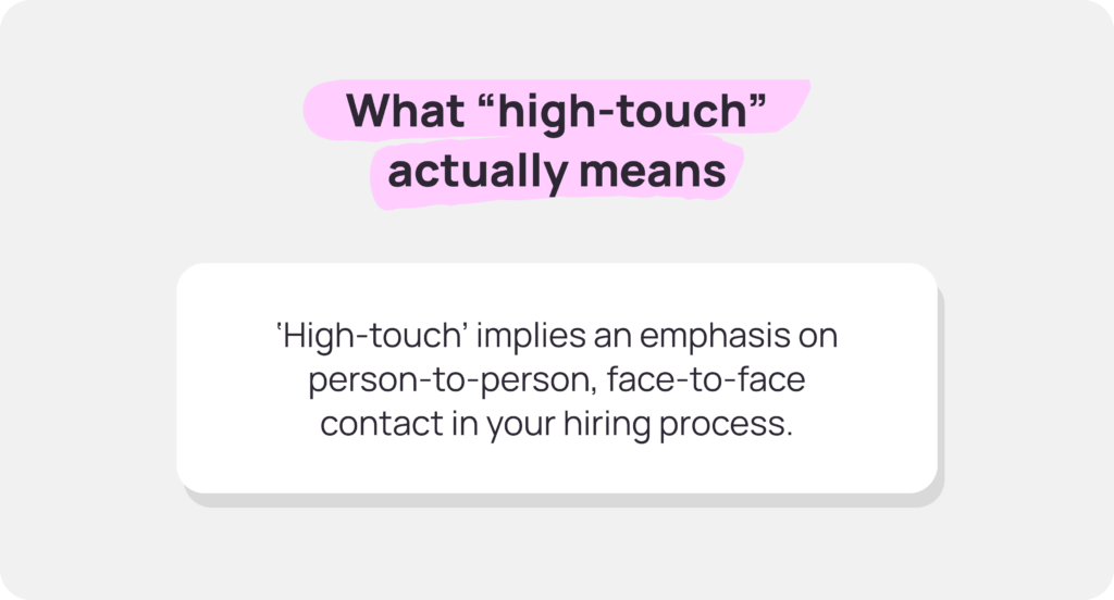 high touch definition