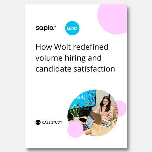Wolt recruitment case study | Sapia Ai recruitment software
