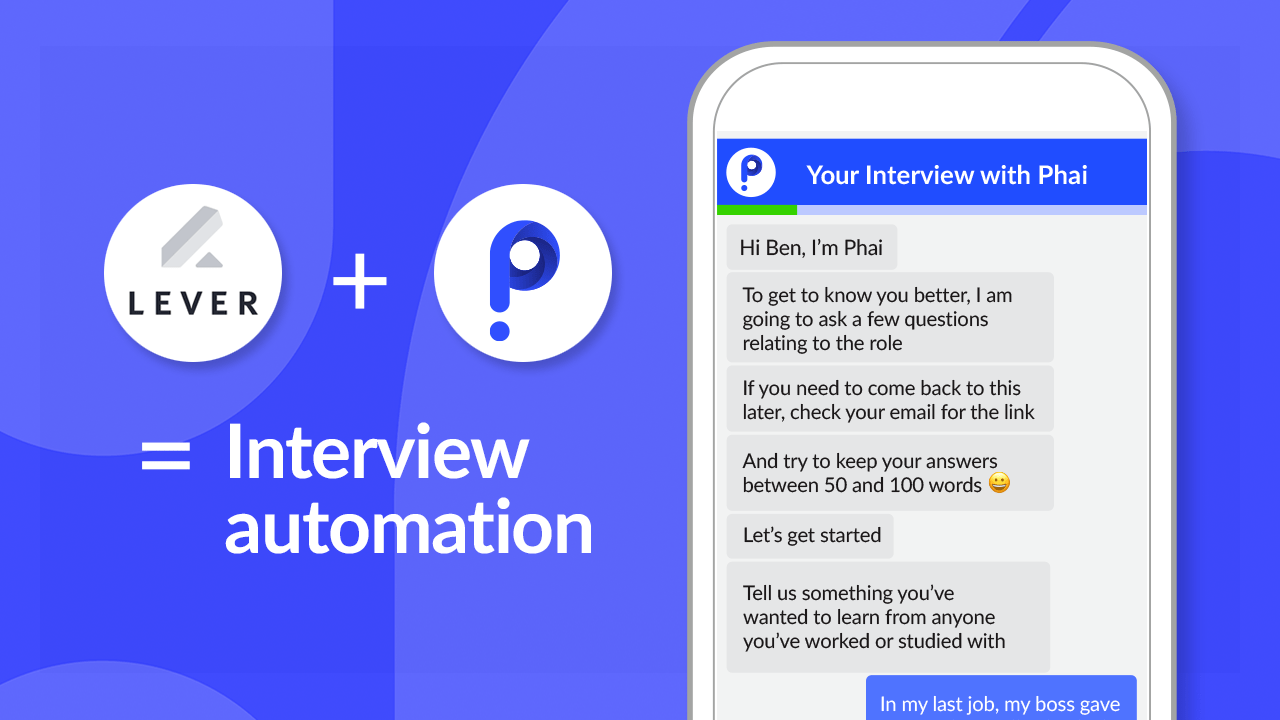 Lever + Sapia = Faster, fairer hiring