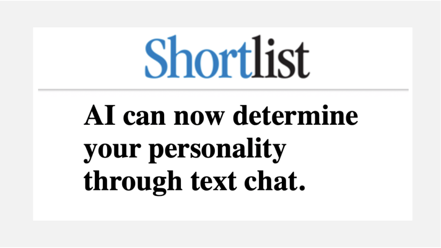 AI can determine your personality through text chat