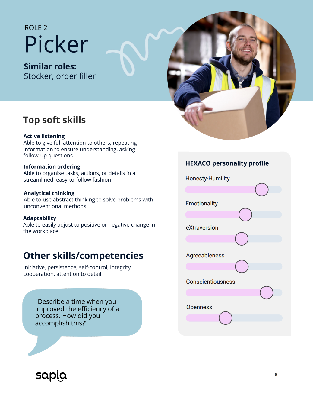 How to hire pickers/stockroom workers | Sapia Ai recruitment software
