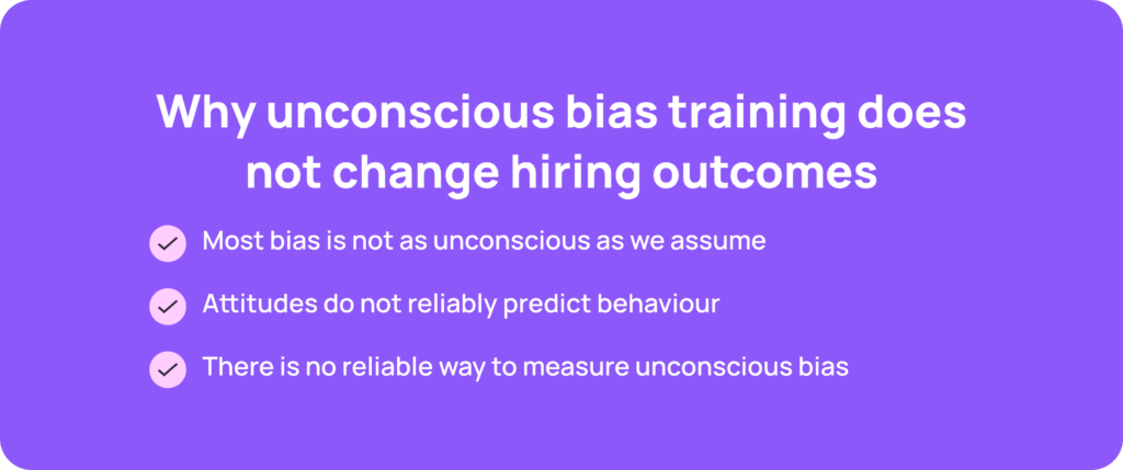 why unconscious bias training doesn't impact interviews