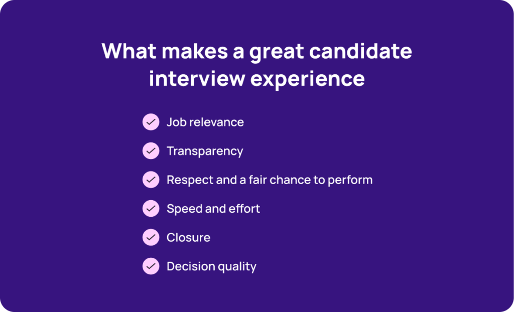 What makes a great candidate interview experience